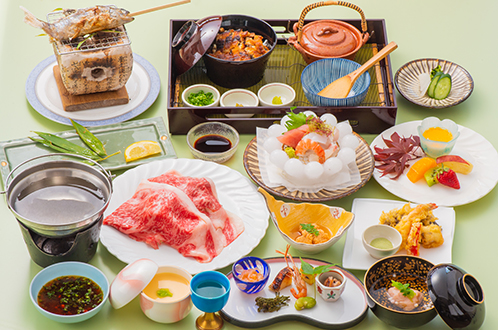 鰻ひつまぶしや黒毛和牛しゃぶしゃぶ、「鰻ひつまぶし会席」プラン(2食付)